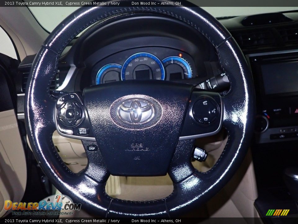 2013 Toyota Camry Hybrid XLE Cypress Green Metallic / Ivory Photo #20