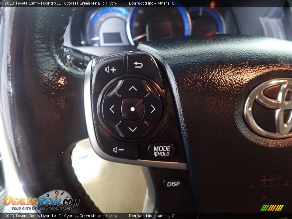 2013 Toyota Camry Hybrid XLE Cypress Green Metallic / Ivory Photo #21