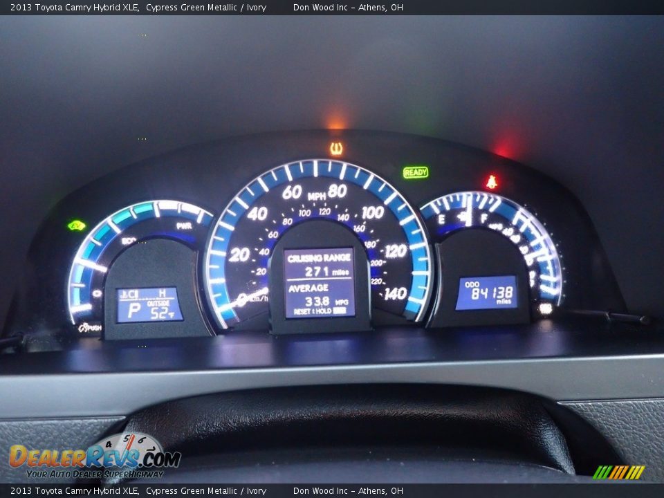 2013 Toyota Camry Hybrid XLE Cypress Green Metallic / Ivory Photo #23