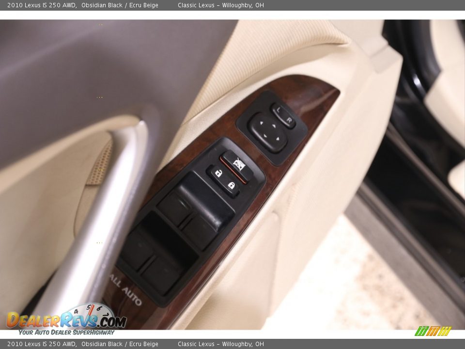 2010 Lexus IS 250 AWD Obsidian Black / Ecru Beige Photo #5