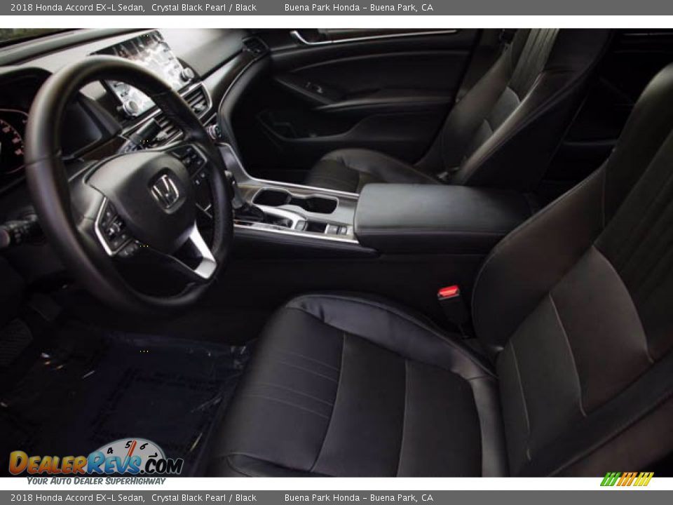 2018 Honda Accord EX-L Sedan Crystal Black Pearl / Black Photo #3