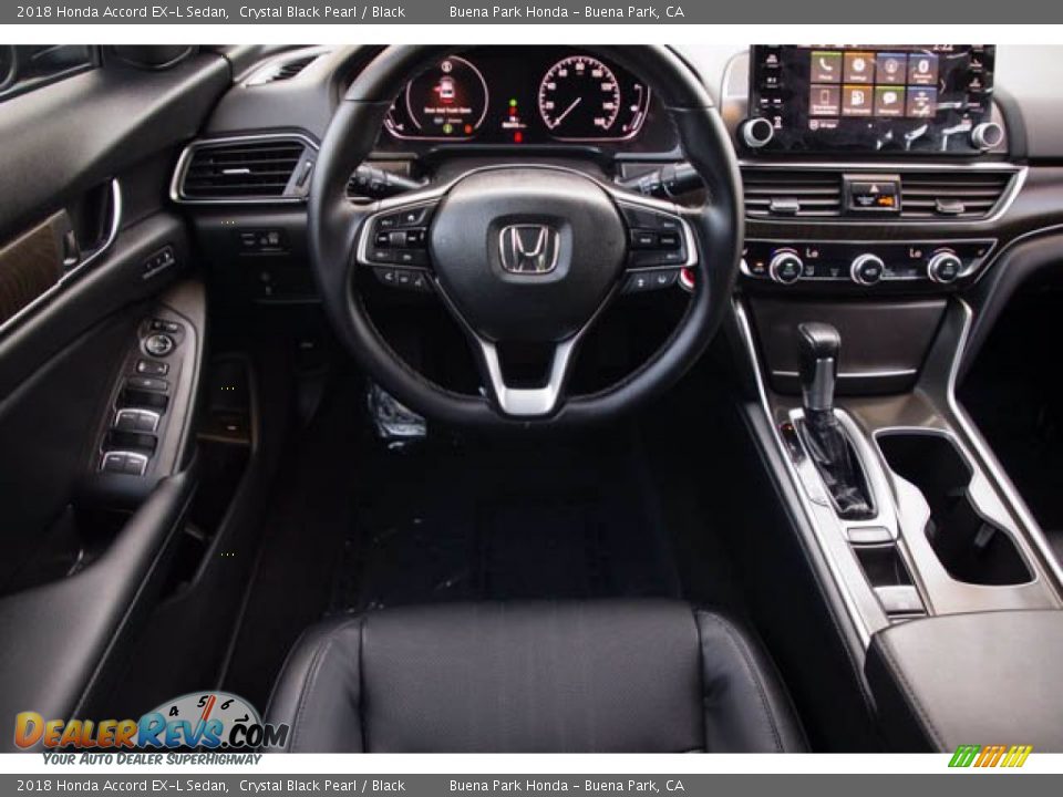 2018 Honda Accord EX-L Sedan Crystal Black Pearl / Black Photo #5
