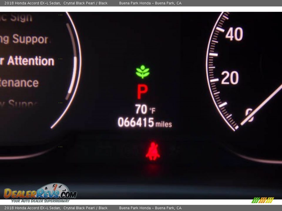 2018 Honda Accord EX-L Sedan Crystal Black Pearl / Black Photo #6