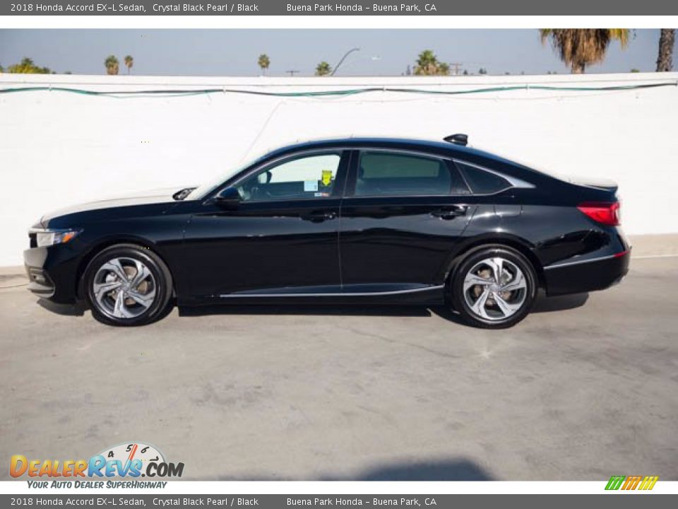 2018 Honda Accord EX-L Sedan Crystal Black Pearl / Black Photo #8