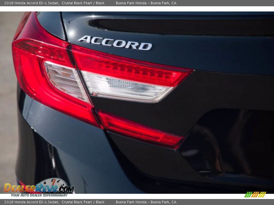 2018 Honda Accord EX-L Sedan Crystal Black Pearl / Black Photo #10