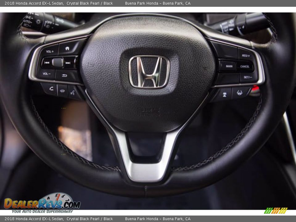 2018 Honda Accord EX-L Sedan Crystal Black Pearl / Black Photo #13
