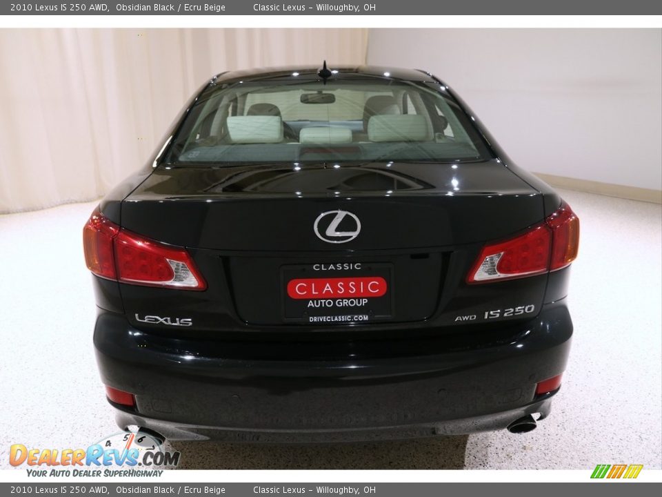 2010 Lexus IS 250 AWD Obsidian Black / Ecru Beige Photo #21