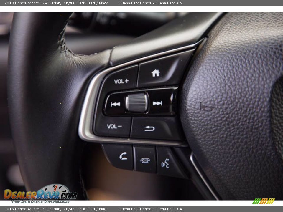 2018 Honda Accord EX-L Sedan Crystal Black Pearl / Black Photo #14