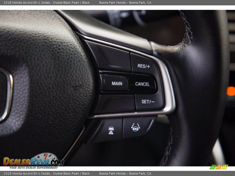 2018 Honda Accord EX-L Sedan Crystal Black Pearl / Black Photo #15