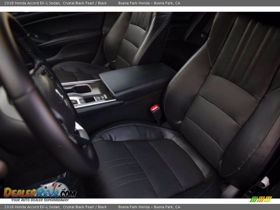 2018 Honda Accord EX-L Sedan Crystal Black Pearl / Black Photo #17