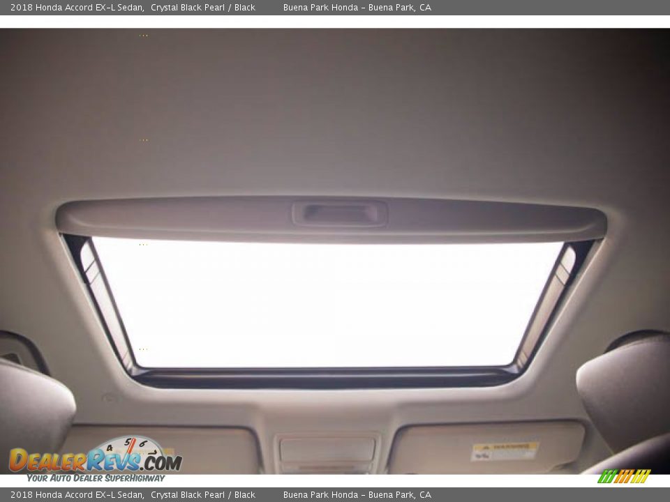 2018 Honda Accord EX-L Sedan Crystal Black Pearl / Black Photo #18