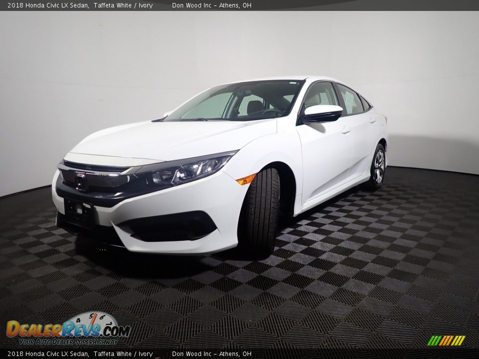 2018 Honda Civic LX Sedan Taffeta White / Ivory Photo #2