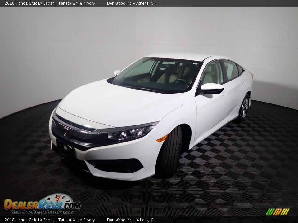 2018 Honda Civic LX Sedan Taffeta White / Ivory Photo #4