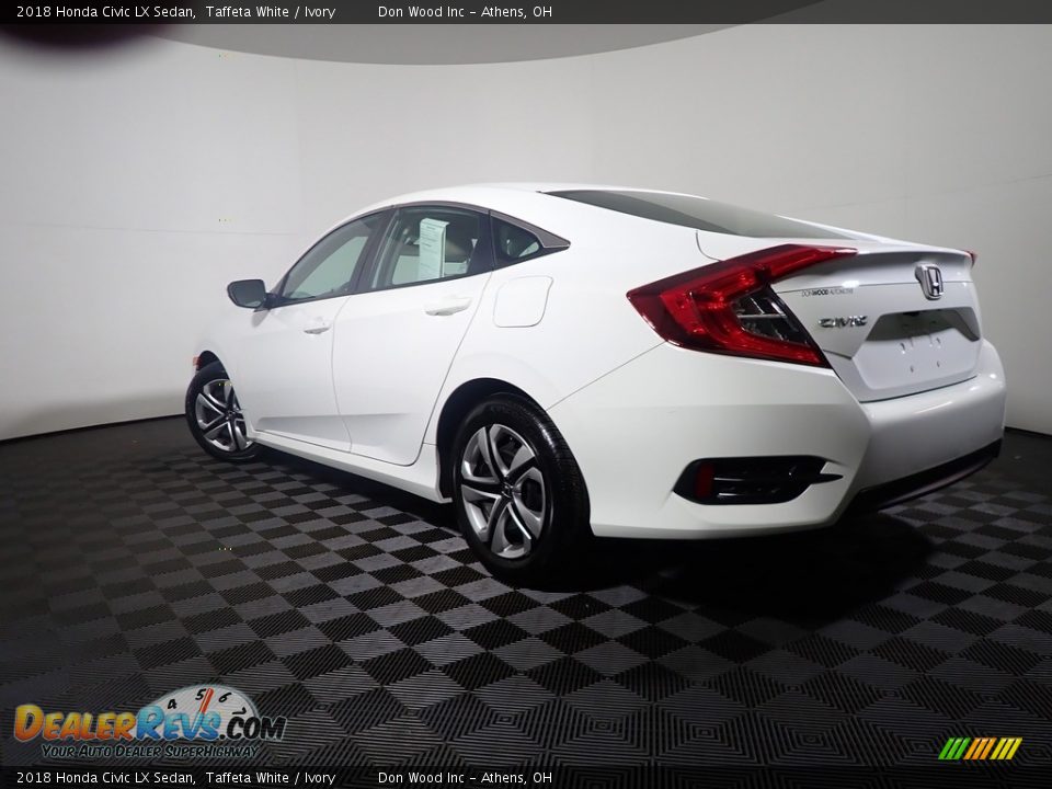 2018 Honda Civic LX Sedan Taffeta White / Ivory Photo #7