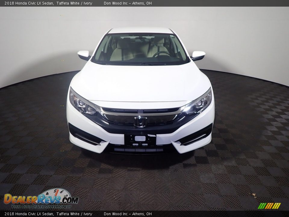 2018 Honda Civic LX Sedan Taffeta White / Ivory Photo #14