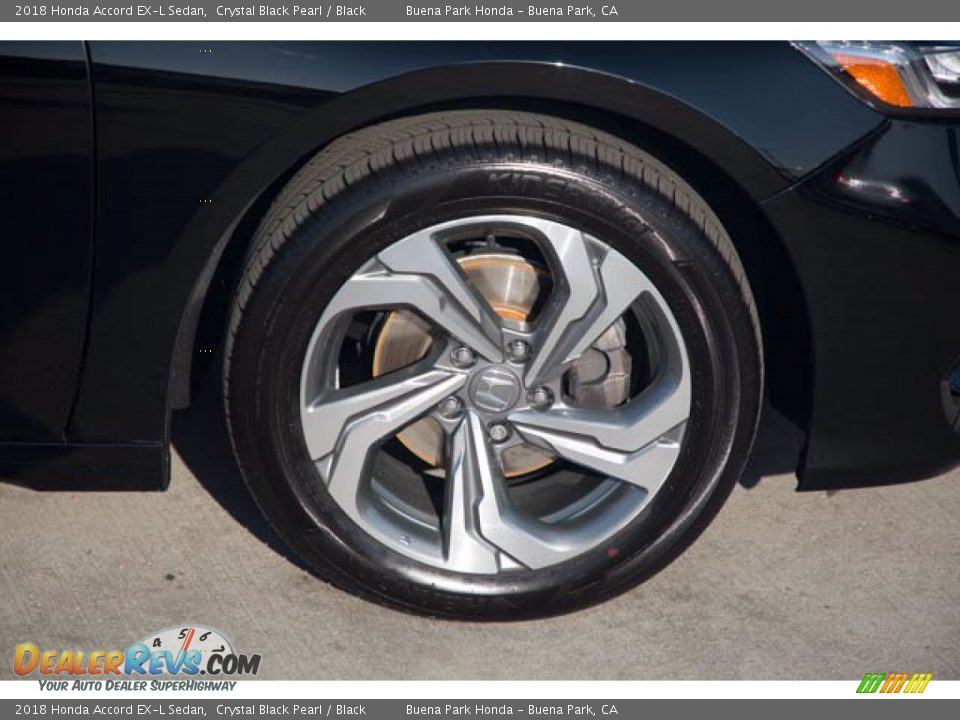 2018 Honda Accord EX-L Sedan Crystal Black Pearl / Black Photo #35