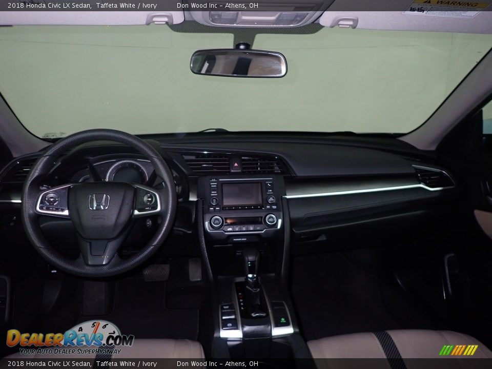 2018 Honda Civic LX Sedan Taffeta White / Ivory Photo #21