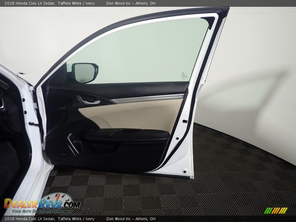 2018 Honda Civic LX Sedan Taffeta White / Ivory Photo #34