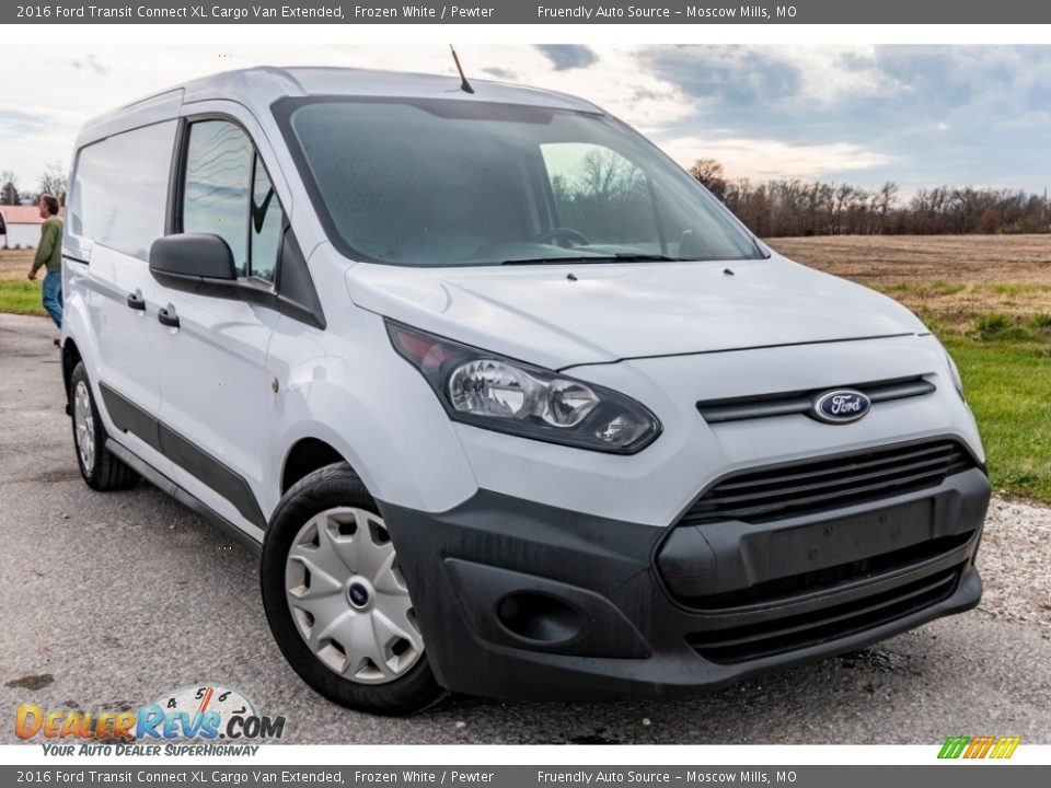 2016 Ford Transit Connect XL Cargo Van Extended Frozen White / Pewter Photo #1