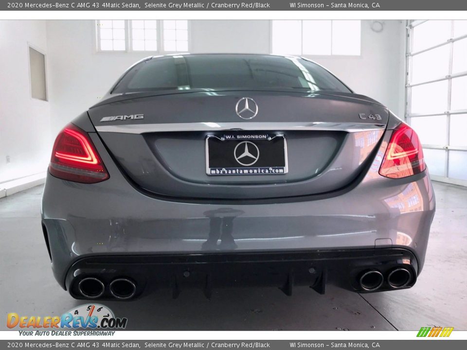2020 Mercedes-Benz C AMG 43 4Matic Sedan Selenite Grey Metallic / Cranberry Red/Black Photo #3