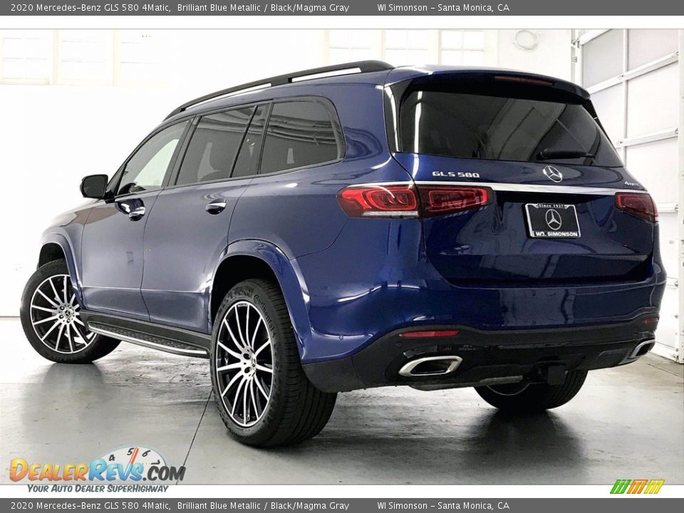 2020 Mercedes-Benz GLS 580 4Matic Brilliant Blue Metallic / Black/Magma Gray Photo #2