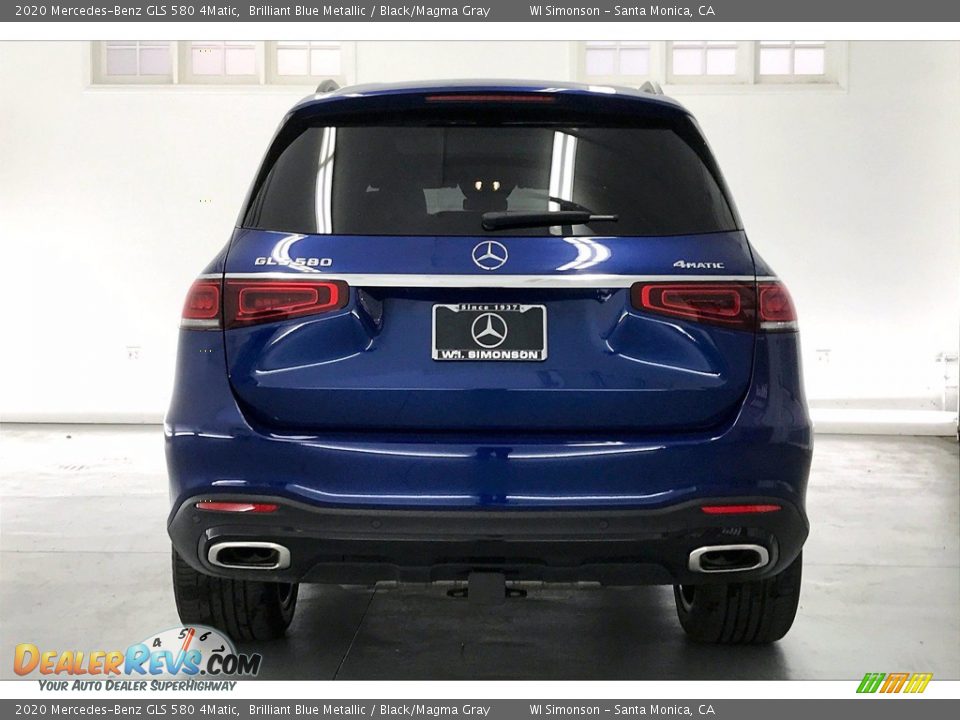 2020 Mercedes-Benz GLS 580 4Matic Brilliant Blue Metallic / Black/Magma Gray Photo #3