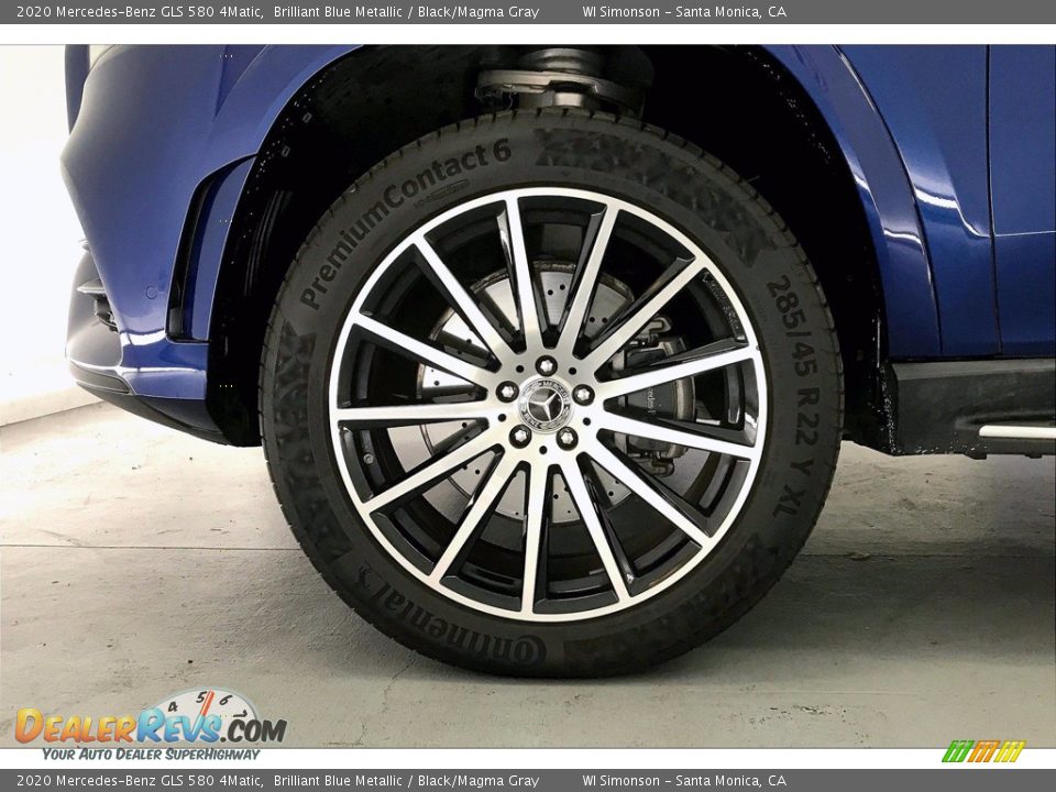 2020 Mercedes-Benz GLS 580 4Matic Brilliant Blue Metallic / Black/Magma Gray Photo #9