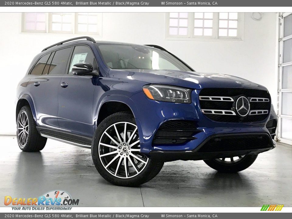 2020 Mercedes-Benz GLS 580 4Matic Brilliant Blue Metallic / Black/Magma Gray Photo #12