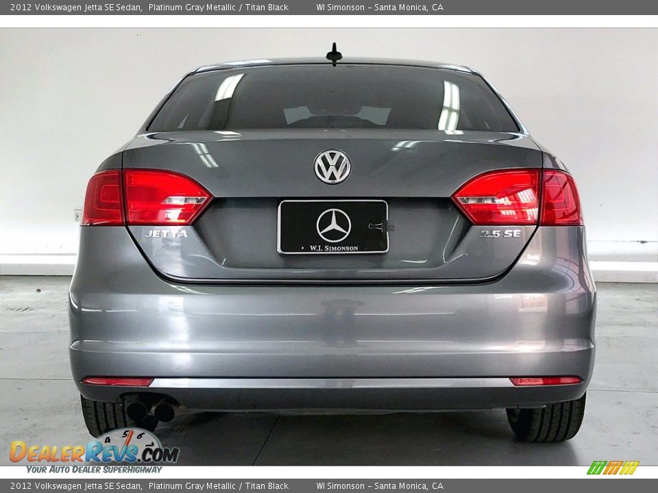 2012 Volkswagen Jetta SE Sedan Platinum Gray Metallic / Titan Black Photo #3