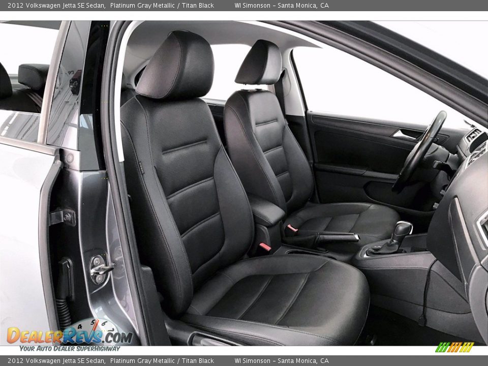 2012 Volkswagen Jetta SE Sedan Platinum Gray Metallic / Titan Black Photo #6