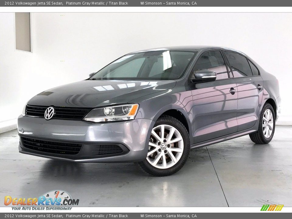 2012 Volkswagen Jetta SE Sedan Platinum Gray Metallic / Titan Black Photo #12