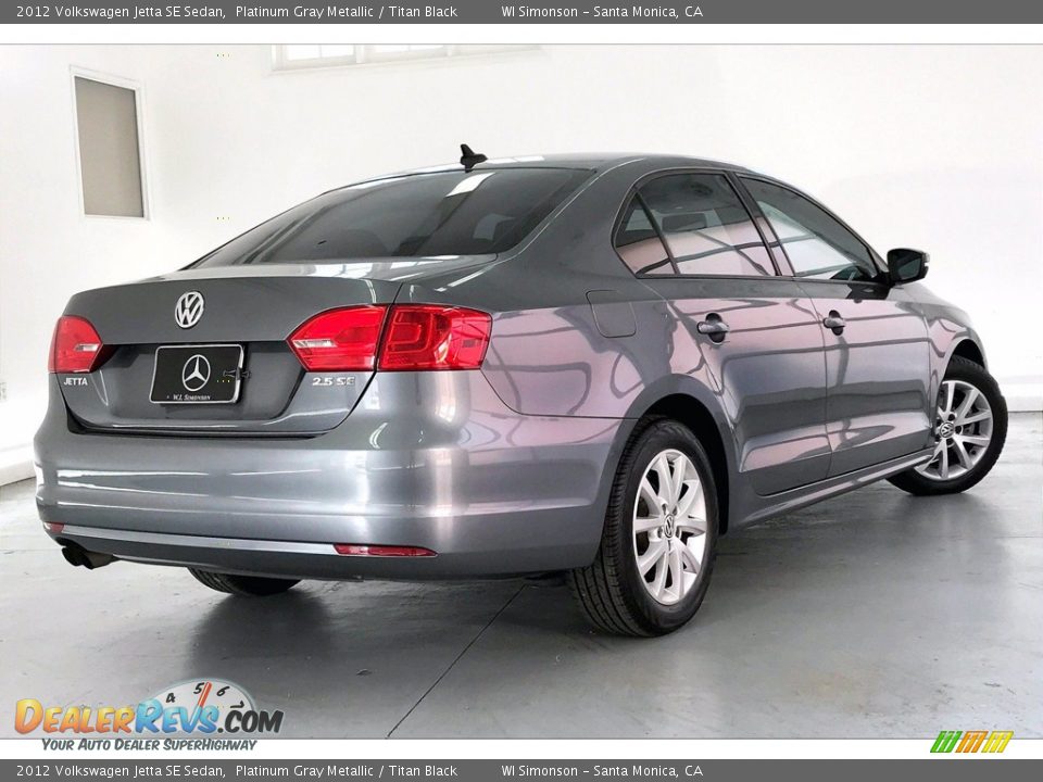 2012 Volkswagen Jetta SE Sedan Platinum Gray Metallic / Titan Black Photo #13