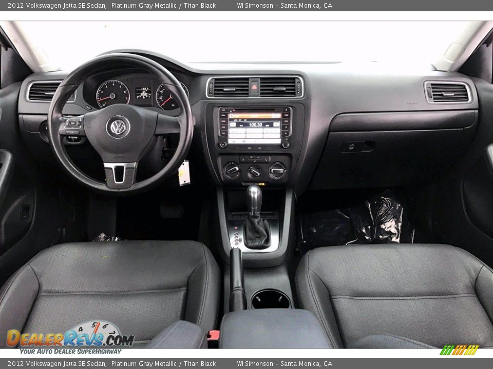 2012 Volkswagen Jetta SE Sedan Platinum Gray Metallic / Titan Black Photo #15