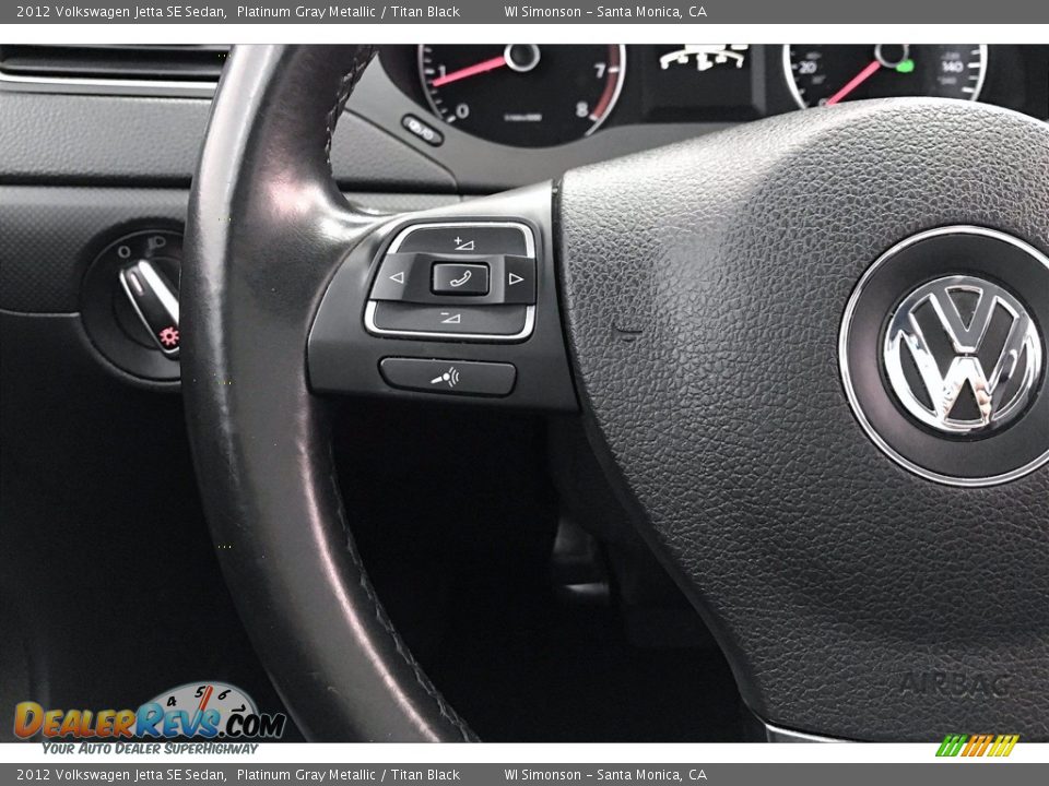 2012 Volkswagen Jetta SE Sedan Platinum Gray Metallic / Titan Black Photo #21