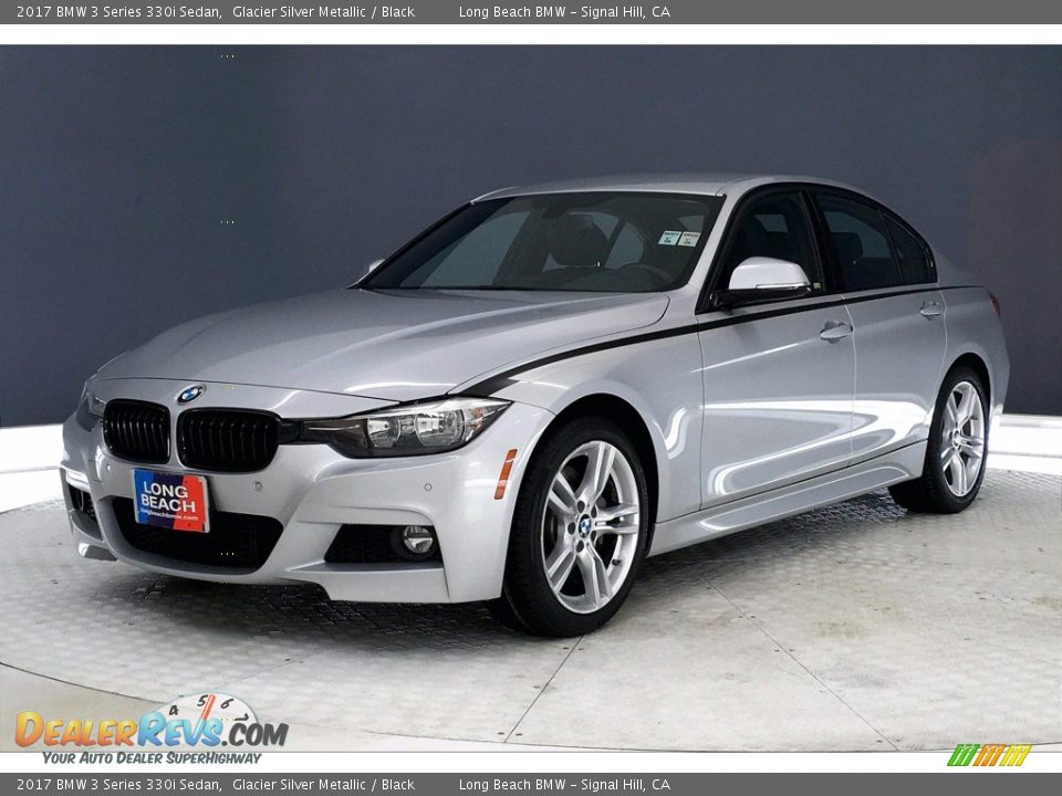 2017 BMW 3 Series 330i Sedan Glacier Silver Metallic / Black Photo #12