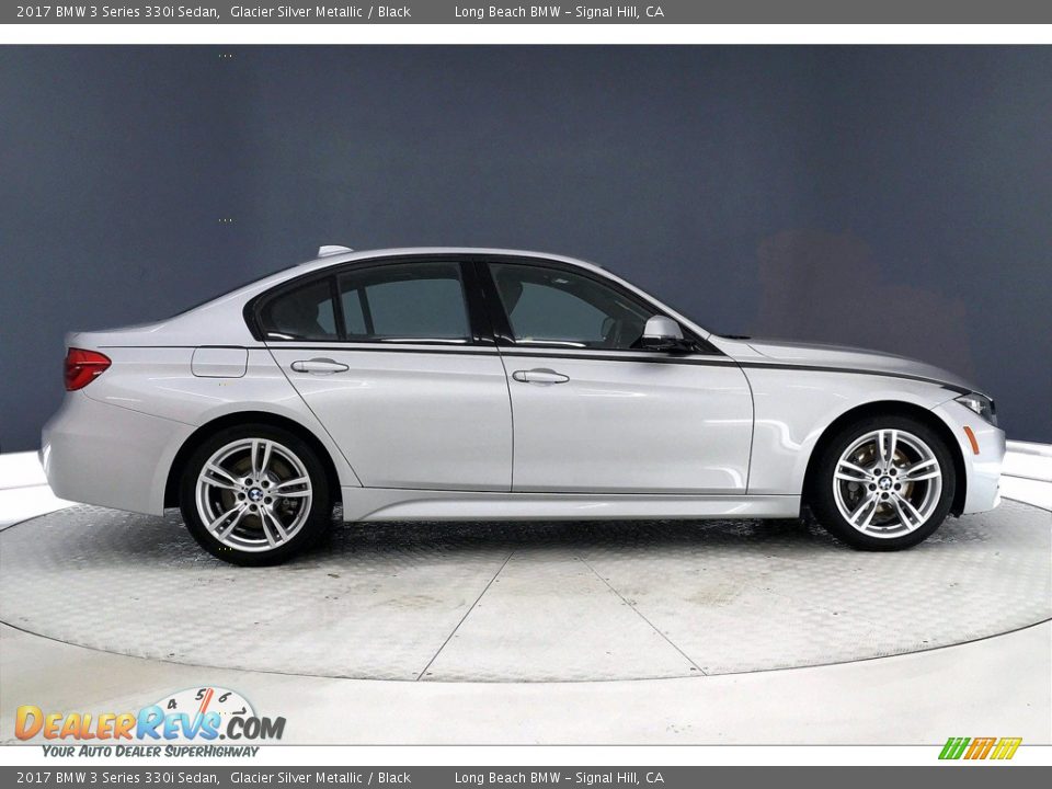 2017 BMW 3 Series 330i Sedan Glacier Silver Metallic / Black Photo #14