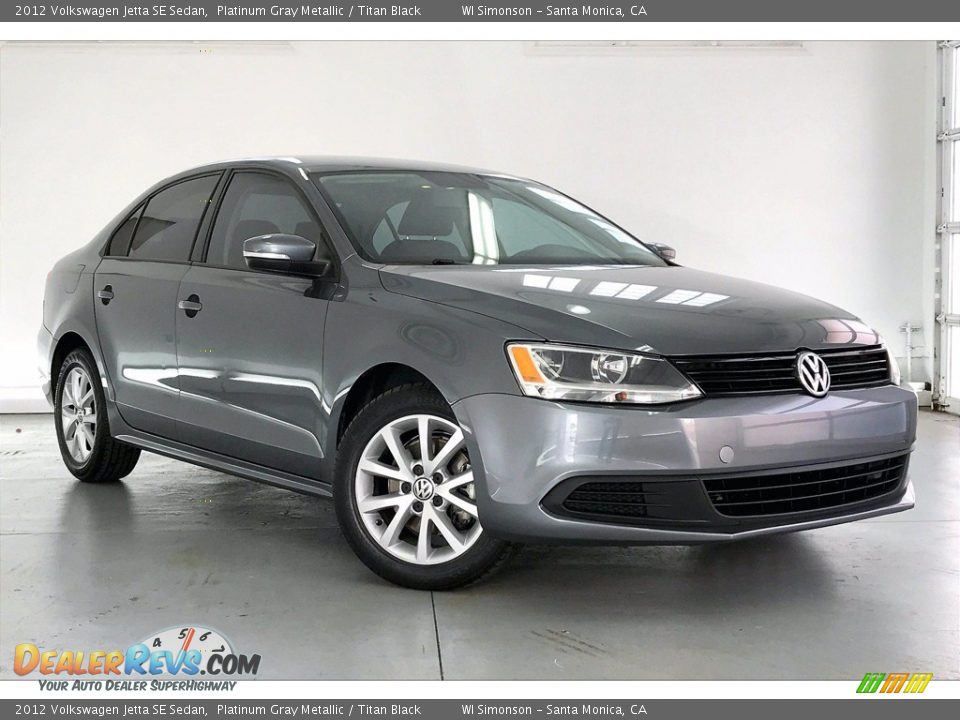 2012 Volkswagen Jetta SE Sedan Platinum Gray Metallic / Titan Black Photo #32