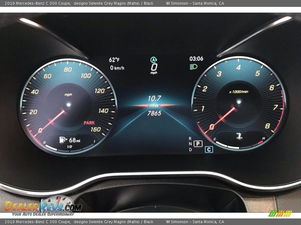 2019 Mercedes-Benz C 300 Coupe designo Selenite Grey Magno (Matte) / Black Photo #23