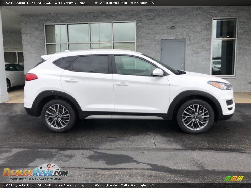 2021 Hyundai Tucson SEL AWD White Cream / Gray Photo #2