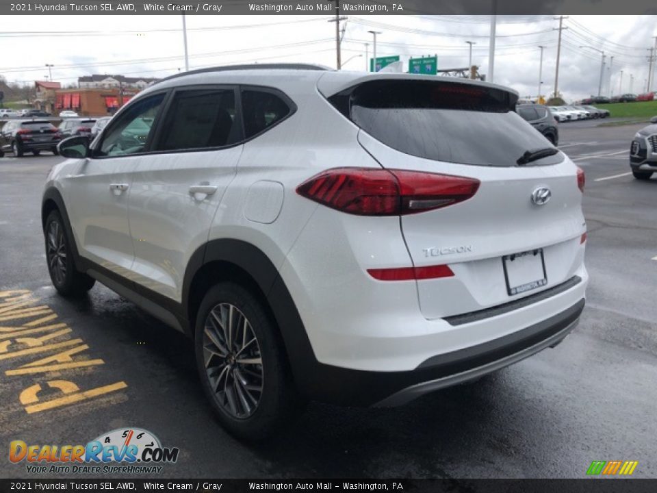 2021 Hyundai Tucson SEL AWD White Cream / Gray Photo #3