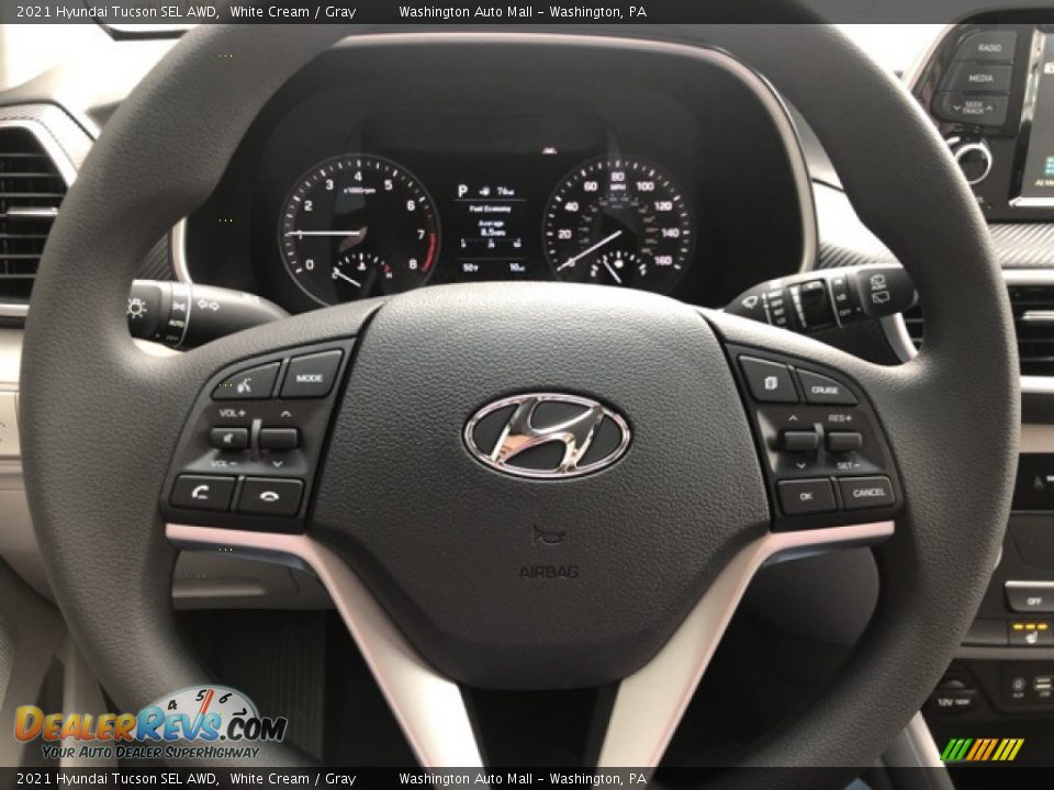 2021 Hyundai Tucson SEL AWD White Cream / Gray Photo #10