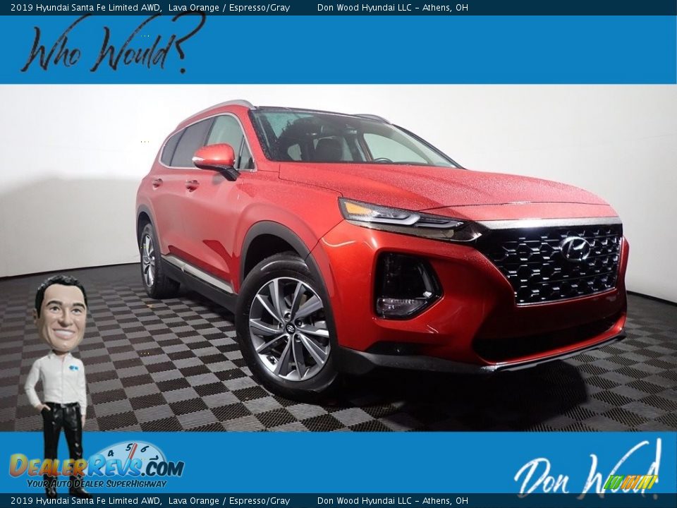 2019 Hyundai Santa Fe Limited AWD Lava Orange / Espresso/Gray Photo #1
