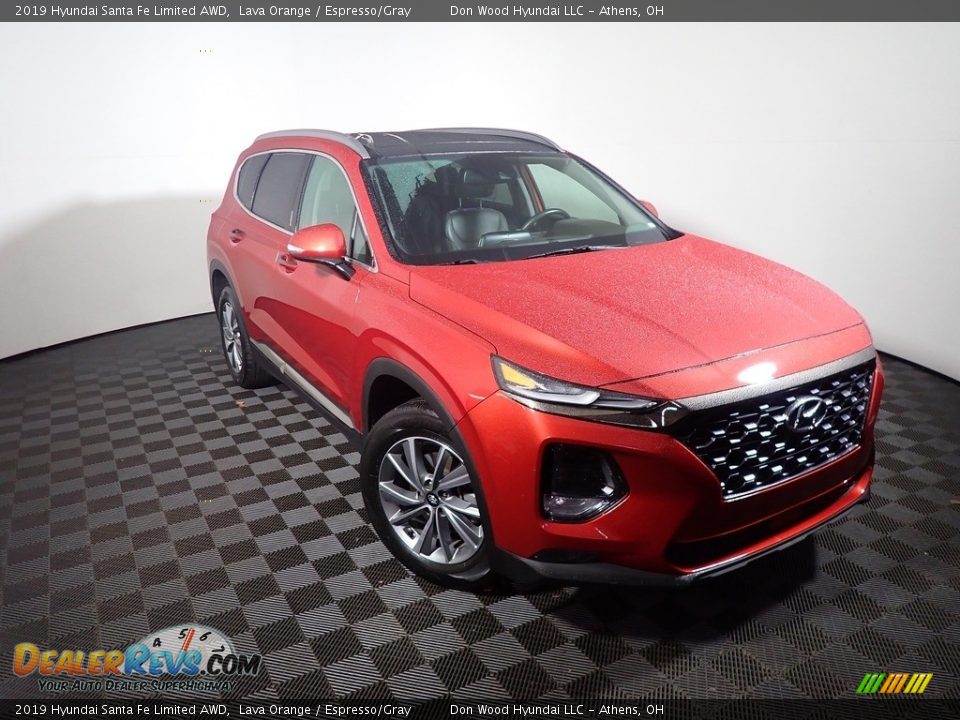 2019 Hyundai Santa Fe Limited AWD Lava Orange / Espresso/Gray Photo #3