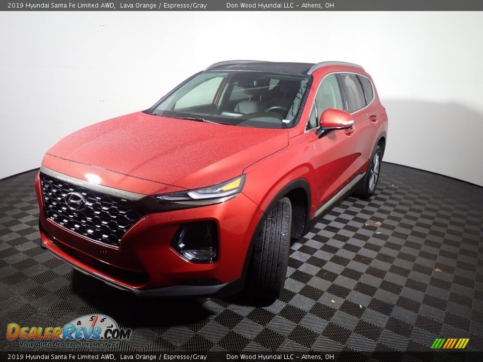2019 Hyundai Santa Fe Limited AWD Lava Orange / Espresso/Gray Photo #4
