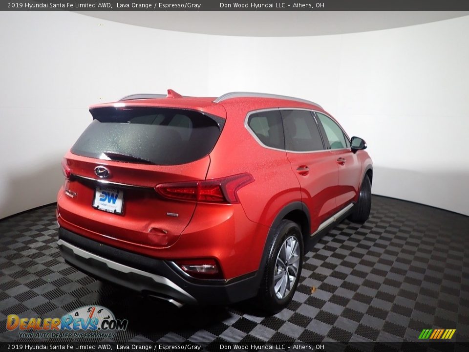 2019 Hyundai Santa Fe Limited AWD Lava Orange / Espresso/Gray Photo #5