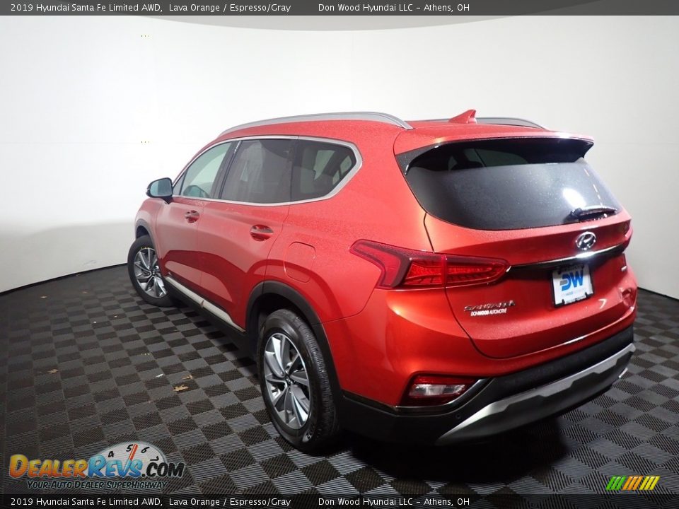 2019 Hyundai Santa Fe Limited AWD Lava Orange / Espresso/Gray Photo #6