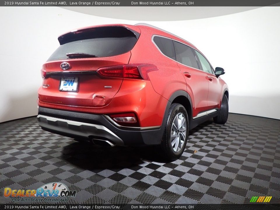 2019 Hyundai Santa Fe Limited AWD Lava Orange / Espresso/Gray Photo #7