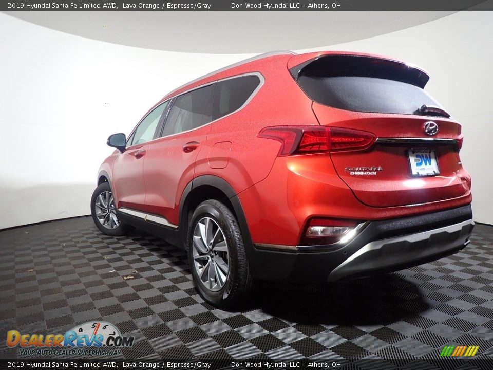 2019 Hyundai Santa Fe Limited AWD Lava Orange / Espresso/Gray Photo #8