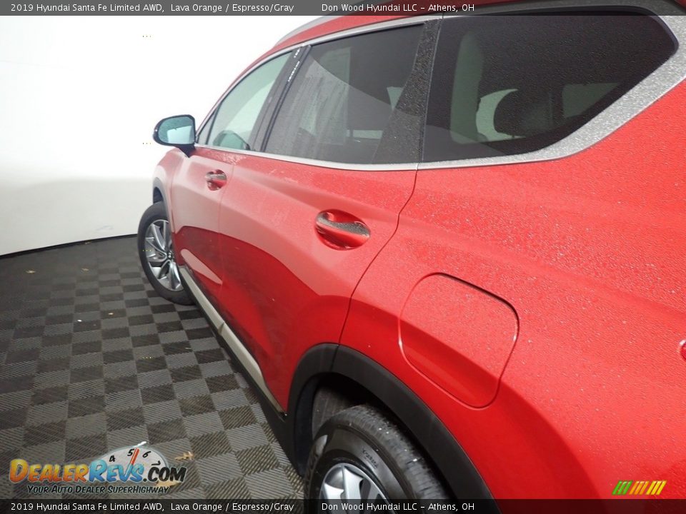 2019 Hyundai Santa Fe Limited AWD Lava Orange / Espresso/Gray Photo #9