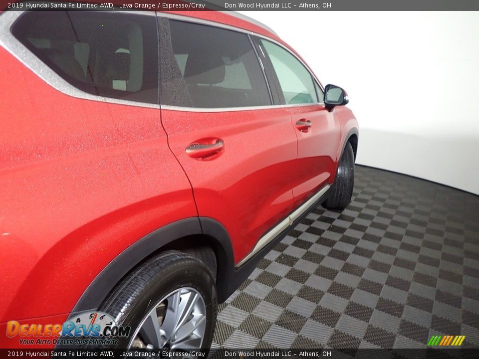 2019 Hyundai Santa Fe Limited AWD Lava Orange / Espresso/Gray Photo #10